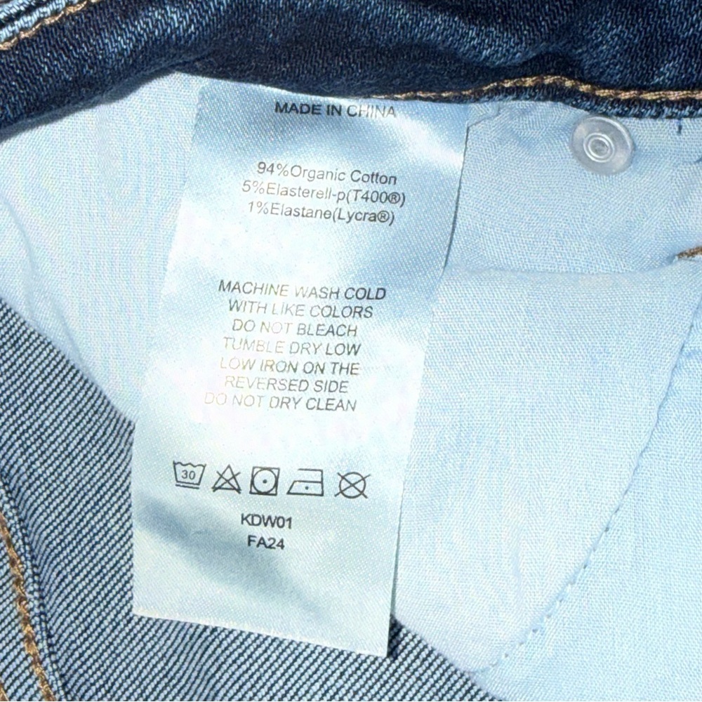 QUINCE Slim Straight Jeans Crop Dark Blue Sz 28 mid rise ankle - Picture 6 of 12